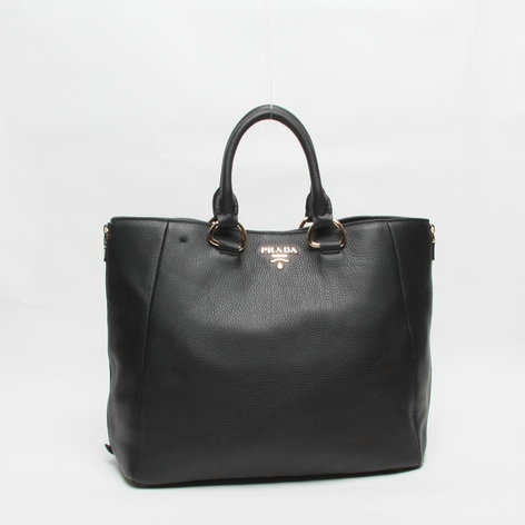 2014 Prada original calfskin tote bag BN2522 black